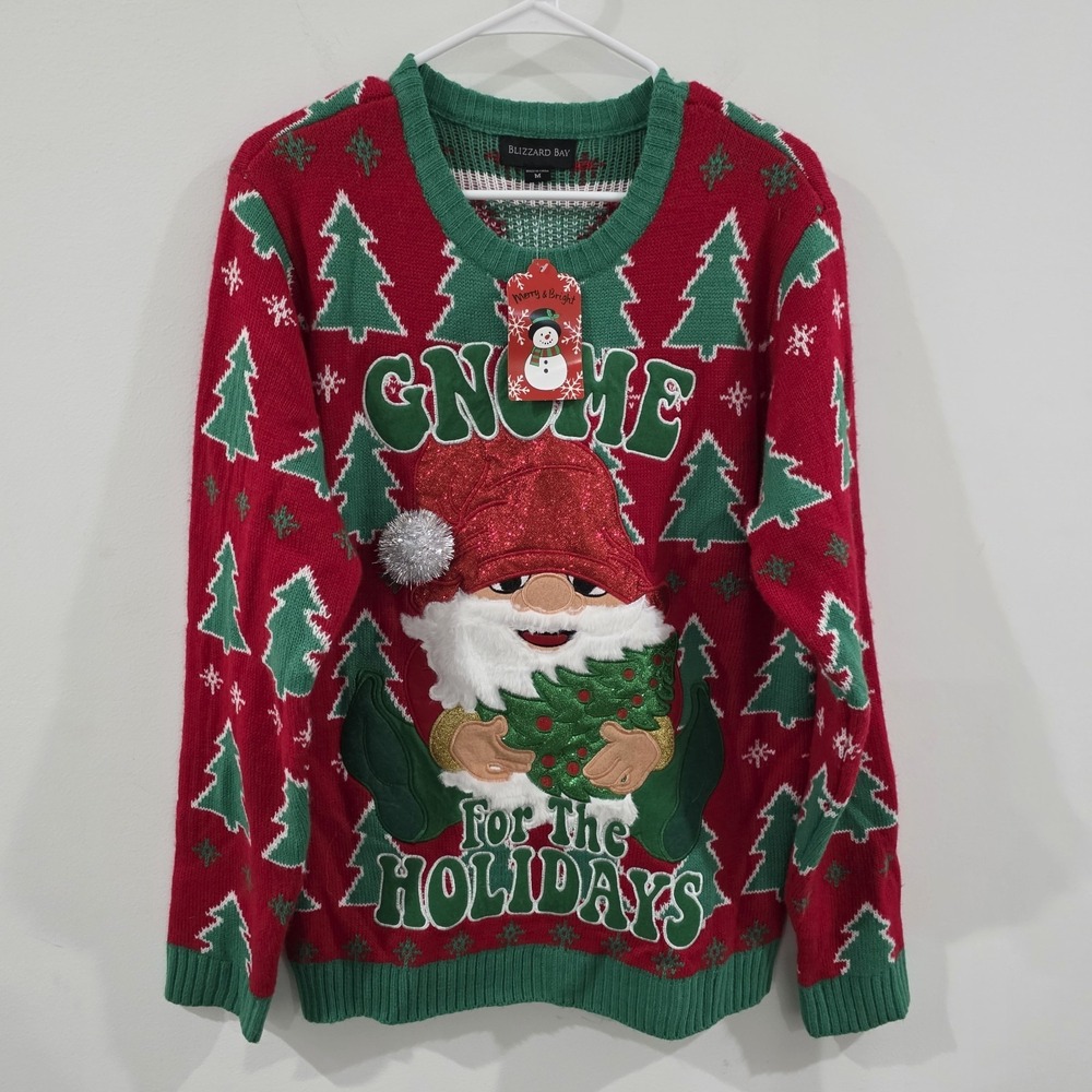Blizzard Bay Mens Ugly Christmas Sweater Size Medium Gnome Party Holiday